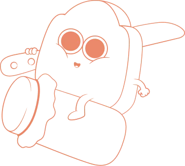 Good Marmalade’s marmalade-jar character relaxing with a phone